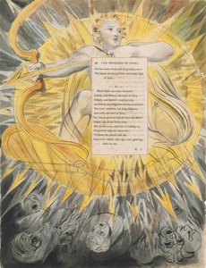 The Progress of Poesy, z „The Poems of Thomas Gray”, opublikowany 1797-98 (wc i czarny tusz na papierze) autorstwa William Blake